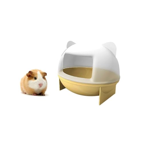VERDANVERSE Kleintier Badezimmer mit Schaufel Set Kleines Hamster Bad mit Katzenohren Design Umweltfreundlich und Langlebig Leicht zu Reinigen für Chinchilla und Hamster Zufällige Farbe von VERDANVERSE