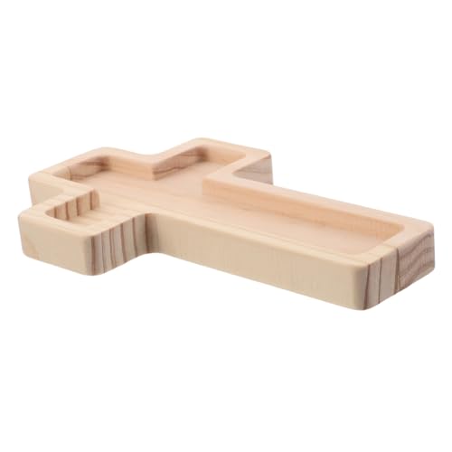 VERDANVERSE Kreuzförmiges Holz-servierbrett Kreatives Design Vielseitig Einsetzbar für Snacks Obst Gebäck für Alltag Feiertage und Stilvolle Tischdekoration von VERDANVERSE
