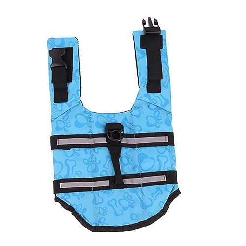 VERDANVERSE Lebensjacke Hundeanzug Weste Für Hundetrainer Custom Weste Für Haustier Kühlweste Für Hunde Groß Flotation Reflektorweste Haustierbekleidung Einstellbar Haustiere Cryptorib Blau von VERDANVERSE