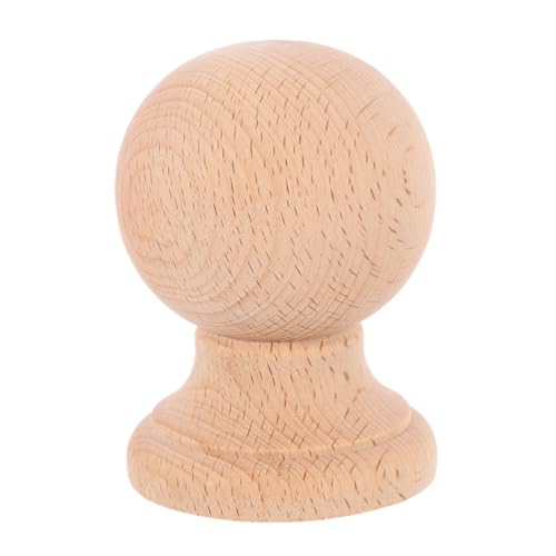 VERDANVERSE Massive Holz Dekorsäulen mit Römischem Design Geschnitzte Möbelabschlüsse aus Naturbelassenem Vollholz Vielseitig für Möbel Vorhangstangen und DIY Projekte Geeignet von VERDANVERSE