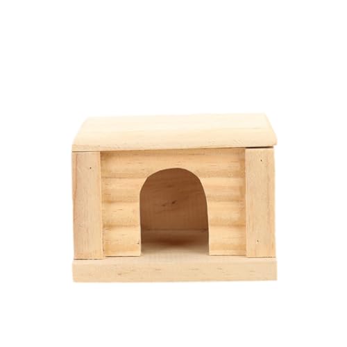 VERDANVERSE Natürliches Hamsterhaus aus Hochwertigem Naturholz mit Abnehmbarem Flachdach Frontaler Tür und Seitfenstern als Praktisches und Komfortable Unterkunft für Zwerghamster und VERDANVERSE Natürliches Hamsterhaus aus Hochwertigem Naturholz mit Abnehmbarem Flachdach Frontaler Tür und Seitfenstern als Praktisches und Komfortable Unterkunft für Zwerghamster und von VERDANVERSE