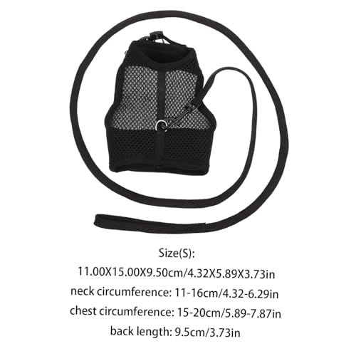 VERDANVERSE Outdoor Kaninchen Geschirr Leine Set Verstellbares Atmungsaktives Kleintier Brustgeschirr für Kleine Haustiere Leichtes Sicheres Hasen Geschirr für Spaziergänge S von VERDANVERSE