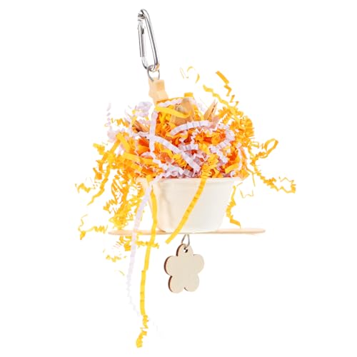 VERDANVERSE Papageien Kauspielzeug Sicheres und für Vögel Hängend für Käfige Dekorieren Geeignet für Papageienarten Gelb VERDANVERSE Papageien Kauspielzeug Sicheres und für Vögel Hängend für Käfige Dekorieren Geeignet für Papageienarten Gelb von VERDANVERSE