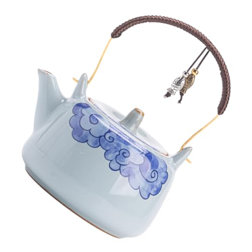 VERDANVERSE Porzellan Kanne mit Ergonomischem Henkel Dekorative Chinesische Keramik Kanne für Losen Tee Künstlerisches Design Leicht zu Reinigen Modernes Traditionelles Tee für Zuhause und von VERDANVERSE