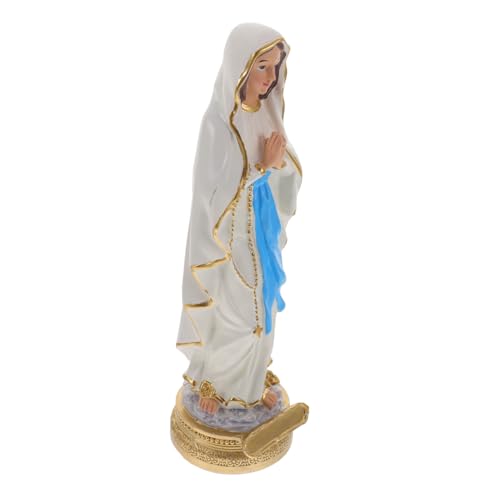VERDANVERSE Religiöse Jungfrau Statue aus Harz Handgefertigte Katholische Desktop Figur Kompakte Vielseitige Innenraumdekoration für Schreibtisch Regal und Fenster Klassisches Design von VERDANVERSE