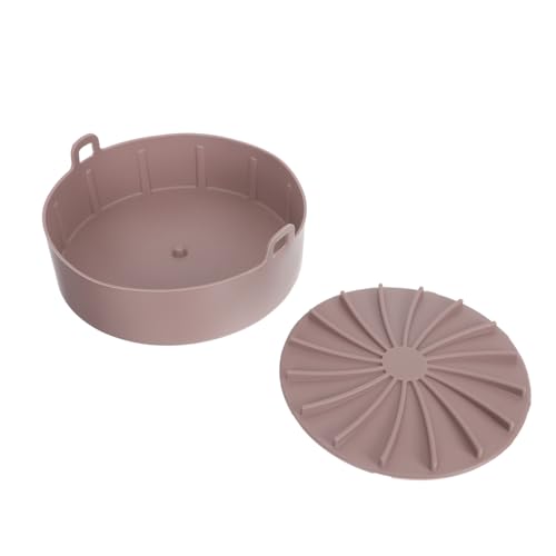 VERDANVERSE Silikon Air Fryer Topf Hitzebeständig Wiederverwendbar Backform Luftfritteuse Zubehör mit Luftzirkulation für Gleichmäßiges Garen und Einfache Braun VERDANVERSE Silikon Air Fryer Topf Hitzebeständig Wiederverwendbar Backform Luftfritteuse Zubehör mit Luftzirkulation für Gleichmäßiges Garen und Einfache Braun von VERDANVERSE