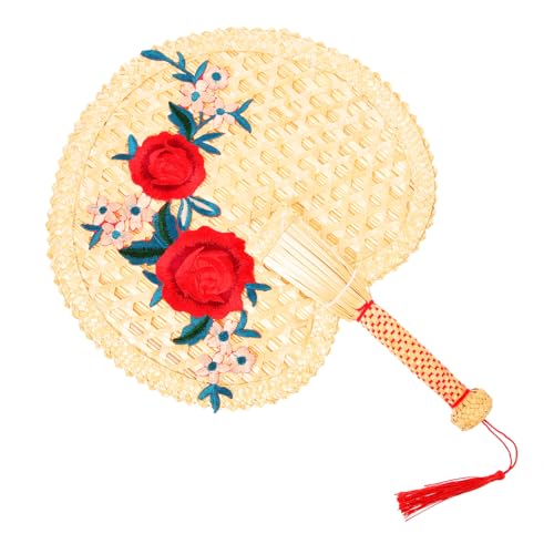 VERDANVERSE Sommer Handgefertigter Fächer Tragbarer Woven für Strand und Partys Leichter Handfächer für Senioren und Dekorativ und Praktisch VERDANVERSE Sommer Handgefertigter Fächer Tragbarer Woven für Strand und Partys Leichter Handfächer für Senioren und Dekorativ und Praktisch von VERDANVERSE