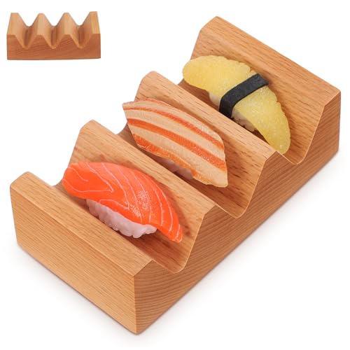 VERDANVERSE Sushi Aus Holz Multifunktionale Sushi-platte Mit Mehreren Fächern Für Kreative Taco-servierung Platzsparendes Design Für Küchen Und Essbereiche Handpolierte Oberfläche Für von VERDANVERSE