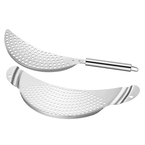 VERDANVERSE Teiliges Pfannensieb mit Griff Küchensieb zum Abgießen von Nudeln und Reis Feines Sieb mit Praktischem Aufbewahrungshaken Langlebiges Rostfreies Küchentool für Sicheres Abgießen von VERDANVERSE