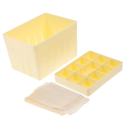VERDANVERSE Tofu Pressform aus Kunststoff DIY Küchenform mit Filtertuch Einfache Handhabung für Hausgemachten Tofu Glatte Oberfläche Langebiges Sicheres Material zum Selbermachen von VERDANVERSE