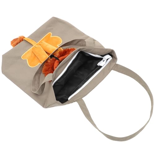 VERDANVERSE Tragbare Haustier umhängetasche aus Canvas mit Verstellbarem Öffnungsloch Atmungsaktiv Sicherer Kleintier Katzen träger für Outdoor Stilvoller Tiermotiv Schulterbeutel in von VERDANVERSE