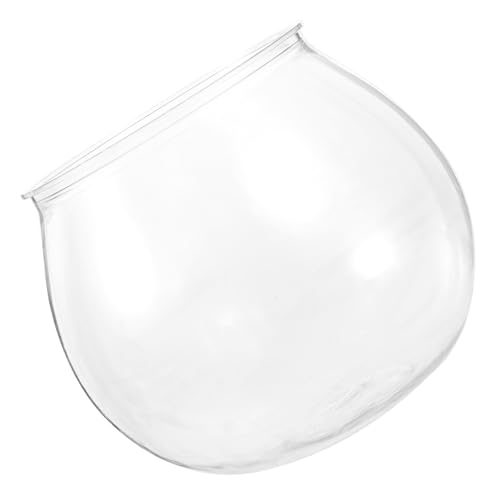 VERDANVERSE Transparent Runder Mini Aquarium aus Bruchsicherem Kunststoff Klarer Fischbehälter für Goldfische Dekorative Vase und Party Aufbewahrung Leicht zu Reinigen und Langlebig von VERDANVERSE
