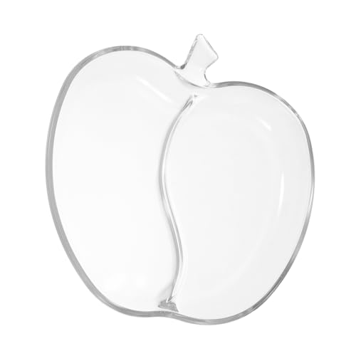 VERDANVERSE Transparente Glas Obstschale in Apfelform Geteiltes Serviergeschirr für Weihnachten Vielseitige Snack Dessertschale Langlebig Leicht zu Reinigen Festliche Tischdekoration für von VERDANVERSE