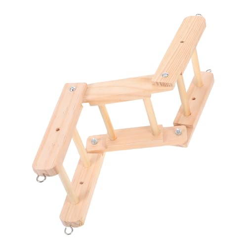 VERDANVERSE Verstellbare Faltbare Holzleiter für Papageien und Kleine Vögel Robustes Kletterspielzeug zur Krallen und Schnabelpflege Natürliches Vogelkäfig Zubehör für Bewegung und von VERDANVERSE