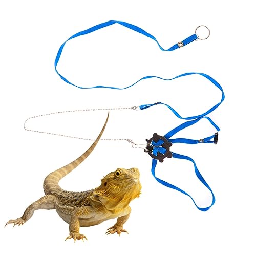 VERDANVERSE Verstellbares Reptilien Geschirr Leine für Eidechsen und Schildkröten Outdoor Trainingsgurt mit Stabilem Metallhaken Geeignet für Kleine Reptilien Haustiere Blau VERDANVERSE Verstellbares Reptilien Geschirr Leine für Eidechsen und Schildkröten Outdoor Trainingsgurt mit Stabilem Metallhaken Geeignet für Kleine Reptilien Haustiere Blau von VERDANVERSE
