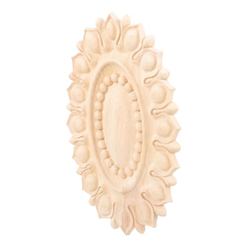VERDANVERSE Vintage Holzornament Möbel Schnitzerei Applique Unbemalt Holz Onlay Türdekor Holzapplikation für DIY Möbeldekoration und Möbelverzierung von VERDANVERSE