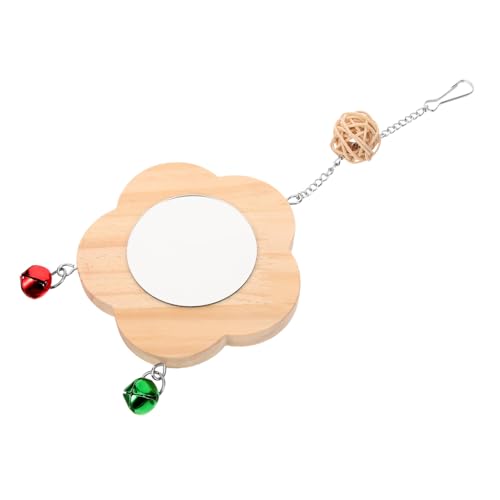 VERDANVERSE Vogelspielzeug für Sittiche Hängender Spiegel mit Glocke für Papageienkäfige Sicheres und Langlebiges Zubehör für Nymphensittiche und Wellensittiche Bietet Unterhaltung und von VERDANVERSE
