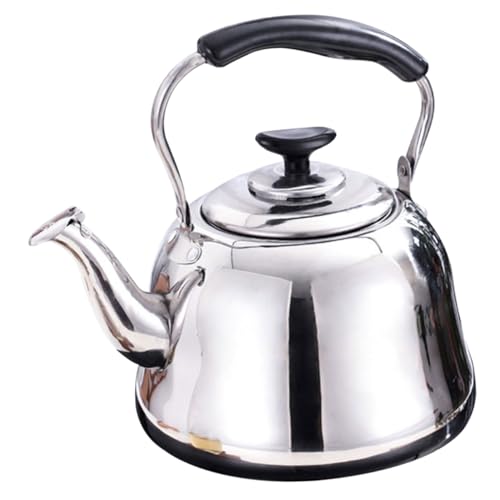 VERDANVERSE Wasserkocher mit Pfeife Teekessel Retro Design Herausnehmbares Sieb für Induktion und Gasherd von VERDANVERSE