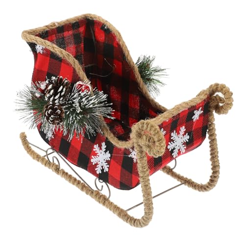 VERDANVERSE Weihnachtsschlitten Deko Tischornament Klassisches Xmas Stabile Ausführung Für Zuhause Büro Und Festliche Anlässe von VERDANVERSE