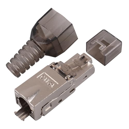 VERDANVERSE Werkzeugloser Cata Netzwerkstecker PC Modular Geschirmt Vergoldet Ethernet Kabel Verbinder für Lan Kupplung Router PC Smart Tv Patchkabel Installation von VERDANVERSE