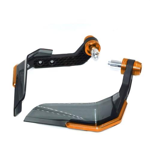 VERDDE Motorrad Zubehör Für Piaggio MP3 300 MP3 400 MP3 500 Handschutz Windschutzscheibe Hand Guards Griff Wind Schild Hand Protector (Color : Orange B) von VERDDE