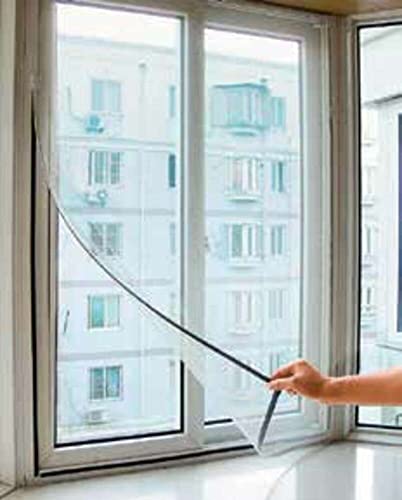 VERDELOOK Fliegengitter aus Polyester für Fenster, 130 x 150 cm, weiß von VERDELOOK