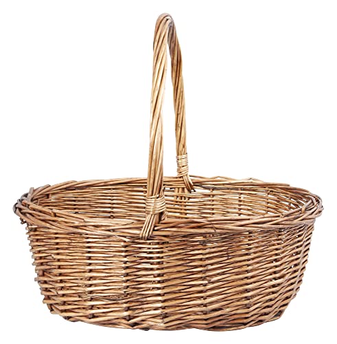 VERDELOOK | holländischer Korb aus Vollweide mit Griff, 41 x 35 x 40 cm von VERDELOOK