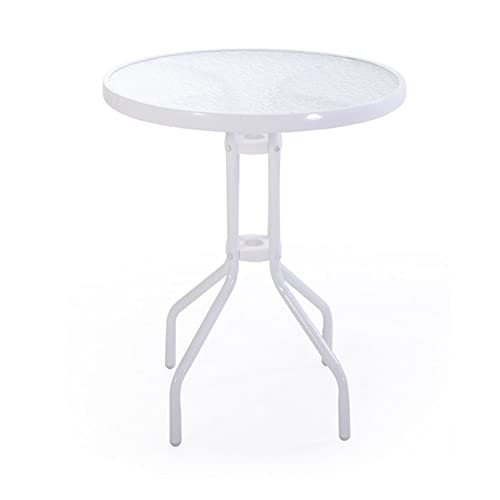 VERDELOOK Ios, Couchtisch für den Außenbereich mit lackiertem Metallgestell und 5 mm gehärtetem Glas, 60x60 h71 cm von VERDELOOK