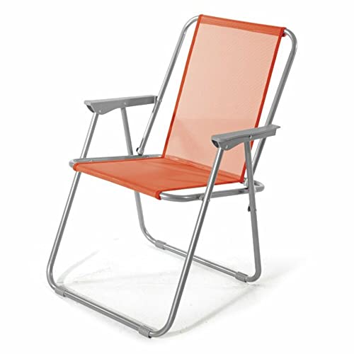 VERDELOOK Lanzarote, Klappstuhl mit Metallgestell und Sitz aus Textilene, 52x44x75 cm, orange von VERDELOOK
