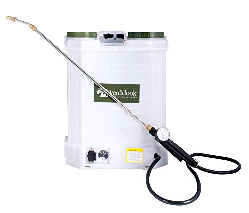 VERDELOOK Schulterpumpe mit Lithium-Akku 12 V 8 Ah 16 Liter inklusive Ladegerät für Gartenbewässerung von VERDELOOK