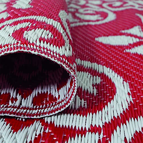 VERDELOOK Teppich Summer Polypropylen In- und Outdoor Teppich Muster Rot 120x180 cm von VERDELOOK