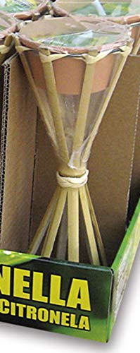 VERDELOOK Tischfackel aus Bambus mit Citronellawachs, Höhe 24 cm, Durchmesser 8.50 cm von VERDELOOK