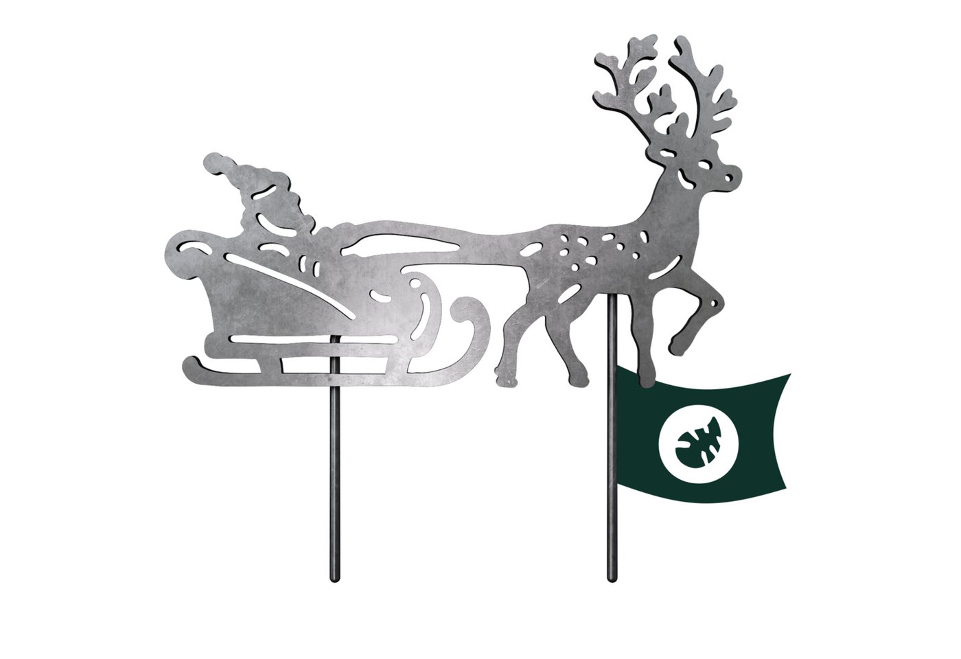 VERDOBA Gartenfigur Gartenstecker in Rost & Silber Rost Deko für Garten, Balkon & Terrasse von VERDOBA