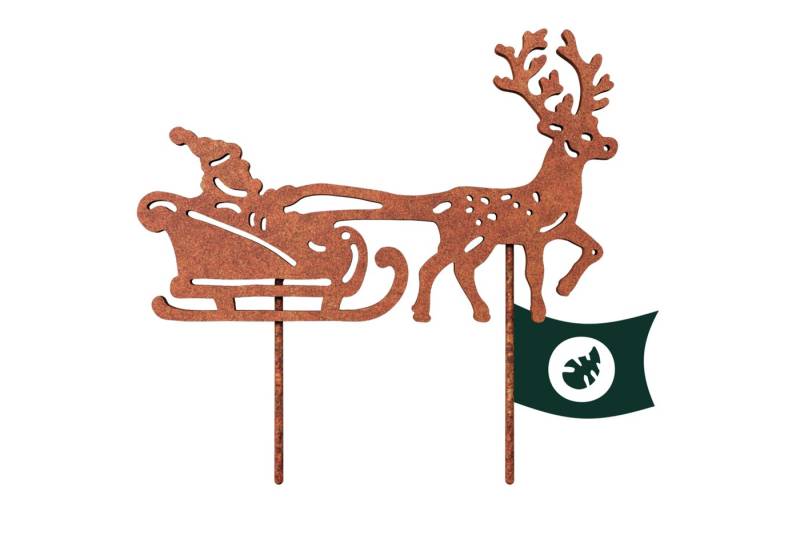 VERDOBA Gartenfigur Gartenstecker in Rost & Silber Rost Deko für Garten, Balkon & Terrasse von VERDOBA