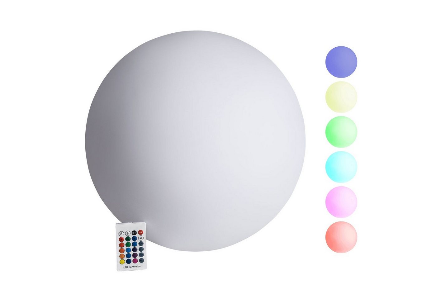 VERDOBA LED Kugelleuchte LED Gartenleuchte - Kugelleuchte Innen & Außen - Leuchtkugel mit Akku, LED, 16-60 Lumen (je nach Farbe) VERDOBA LED Kugelleuchte LED Gartenleuchte - Kugelleuchte Innen & Außen - Leuchtkugel mit Akku, LED, 16-60 Lumen (je nach Farbe) von VERDOBA
