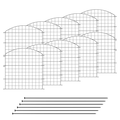 VERDOBA Premium Teichzaun Gartenzaun Komplettset - Zaun 15 Zaunelemente - Zaun für den Garten, Gitterzaun Set Oberbogen Zaun Garten - Hundezaun, Gartenzaun Metall (15x Oberbogen, Anthrazit - RAL 7016) von VERDOBA