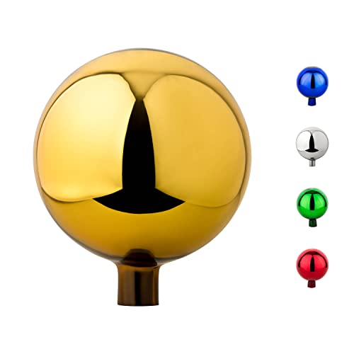 VERDOBA - Rosenkugel für außen - Dekokugel für den Garten - Deko Kugeln Garten in vielen Farben - Deko Kugeln hergestellt in Handarbeit - (Gold, 20 cm) von VERDOBA