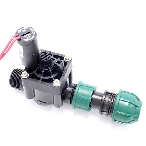 Hunter Magnetventil PGV-101-MMB 1" mit PE Kupplung 25/32-1" IG Dichtung o-ring Ventil Kugelventil mit Durchflussregulierung (mit Kupplung 25 x 1 " IG O-RING) von VERDONE