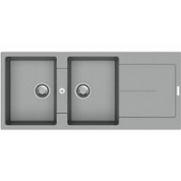 Enigma D200 2-Becken-Spüle und verchromter Abtropffläche von VERIAFFARI.IT