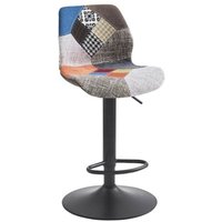 Höhenverstellbarer Sitzhocker Imalia aus Patchwork-Stoff, schwarzes Metallgestell, 106x40x50 cm Höhenverstellbarer Sitzhocker Imalia aus Patchwork-Stoff, schwarzes Metallgestell, 106x40x50 cm von VERIAFFARI.IT