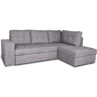 Sofa „Athen“ auf der rechten Halbinsel mit hellgrauem Ausziehbett von VERIAFFARI.IT