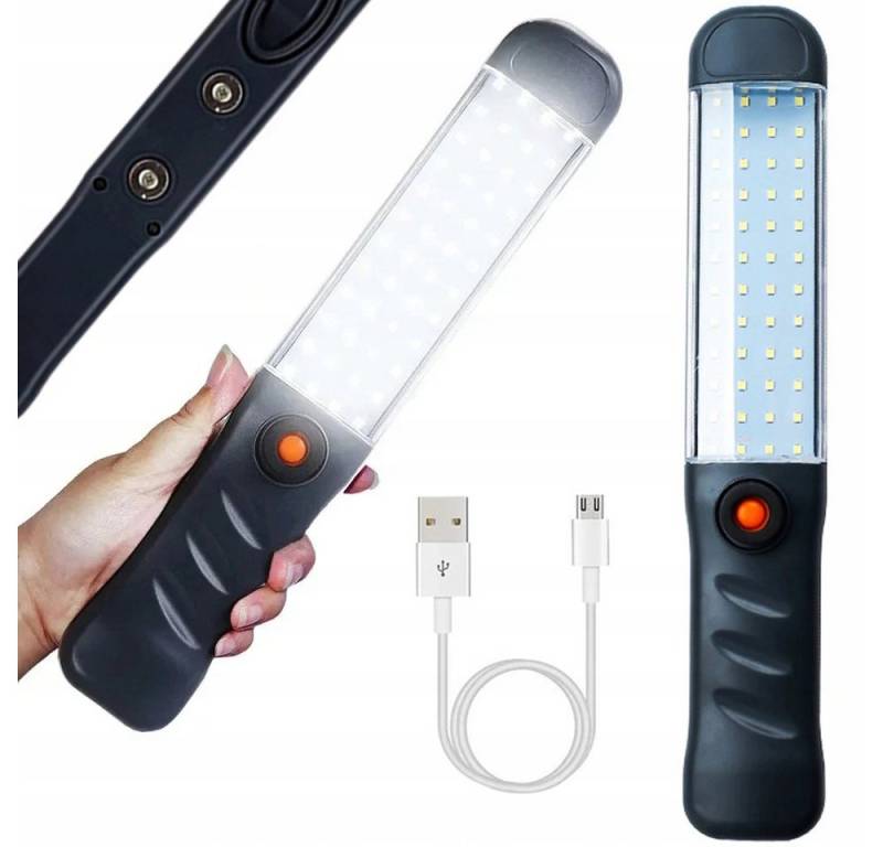 VERK GROUP LED Arbeitsleuchte Akku Arbeitsleuchte LED Stablampe Werkstattlampe Handlampe mit Magnet von VERK GROUP