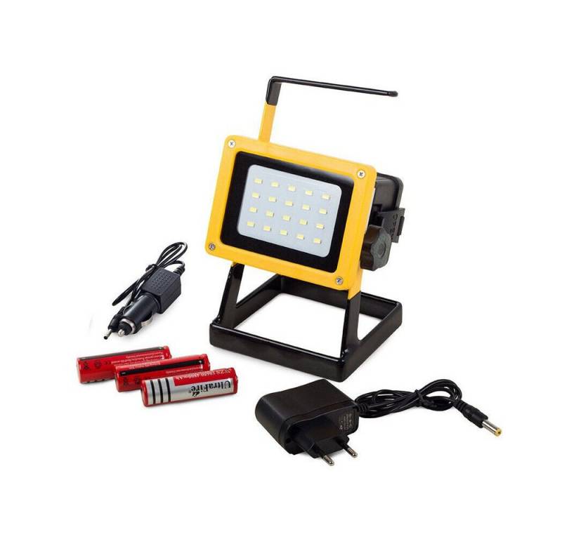 VERK GROUP LED Flutlichtstrahler LED Akku Fluter Strahler Baustrahler Arbeitsleuchte 30W Kaltweiß 20 LE von VERK GROUP