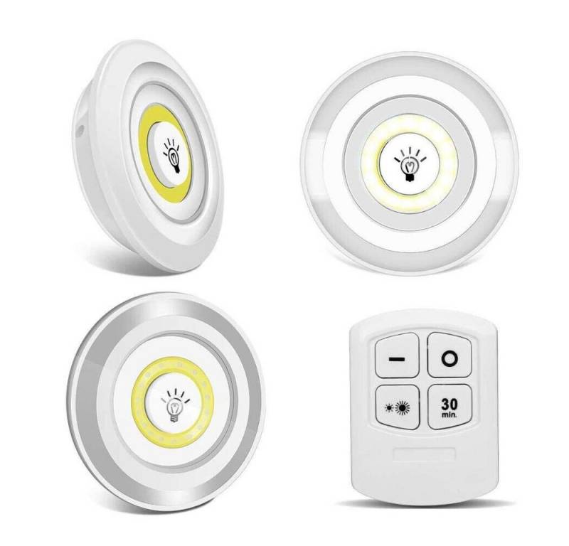 VERK GROUP LED Wandleuchte 3 Wandleuchten mit Fernbedienung COB LED Wand Lampen Leuchten Batterie von VERK GROUP