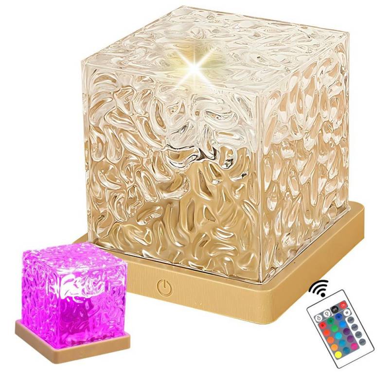 VERK GROUP Nachttischlampe LED Akku Nachttischlampe Touch Dimmbar RGB Atmosphäre Tischlampe Nacht von VERK GROUP