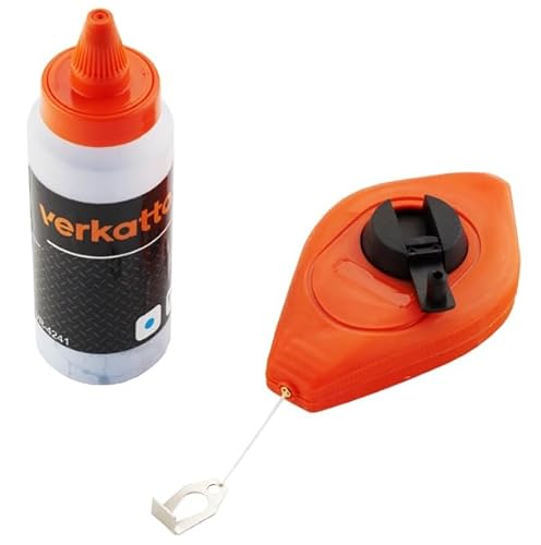 VERKATTO Markierungsschnur mit Kreidepulver, 30 m, Schnurschlaggerät von VERKATTO