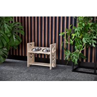 Großer Doppelter Erhöhter Futterstand Für Katze Und Hund - Pluto Tierfutterstation Aus Holz Großer Doppelter Erhöhter Futterstand Für Katze Und Hund - Pluto Tierfutterstation Aus Holz von VERKdesignPETS