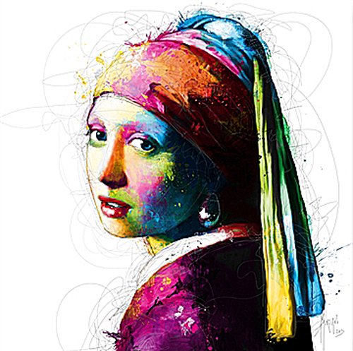 VERMEER POP , Kunstdruck von Patrice Murciano, Grösse ungerahmt 70 cm x 70 cm, Modern Art , Pop Art von Patrice Murciano