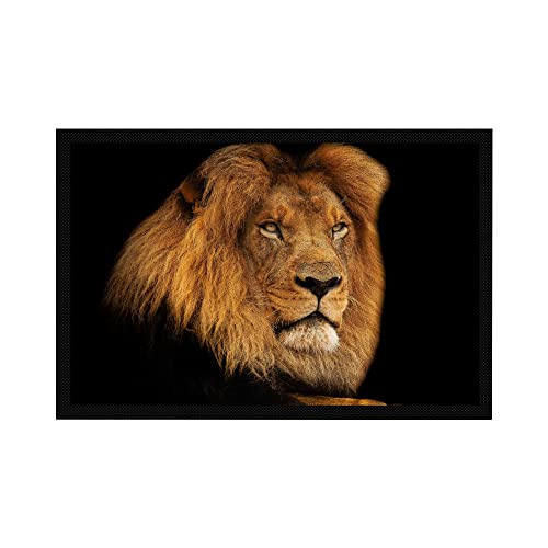 VERO HOME 15459 Fußmatte | Motiv Tierwelt Löwe | Für Ihren Eingangs-Bereich | Maße: 60 x 40 cm von VERO HOME