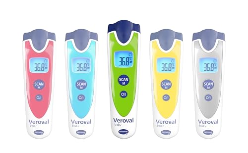VEROVAL Baby, Infrarot-Thermometer, 3-in-1, digitales Thermometer für Babys, ideal für Fiebermessung zu Hause, schnelle und genaue Messung der Körpertemperatur, berührungslos, Grün von VEROVAL